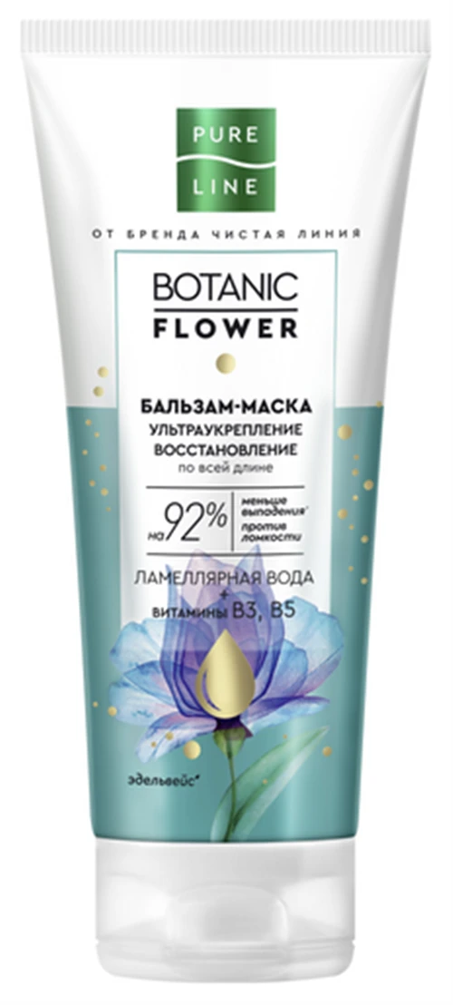 Чистая линия PURE LINE BOTANIC FLOWER бальзам-маска ультраукрепление и восстановление