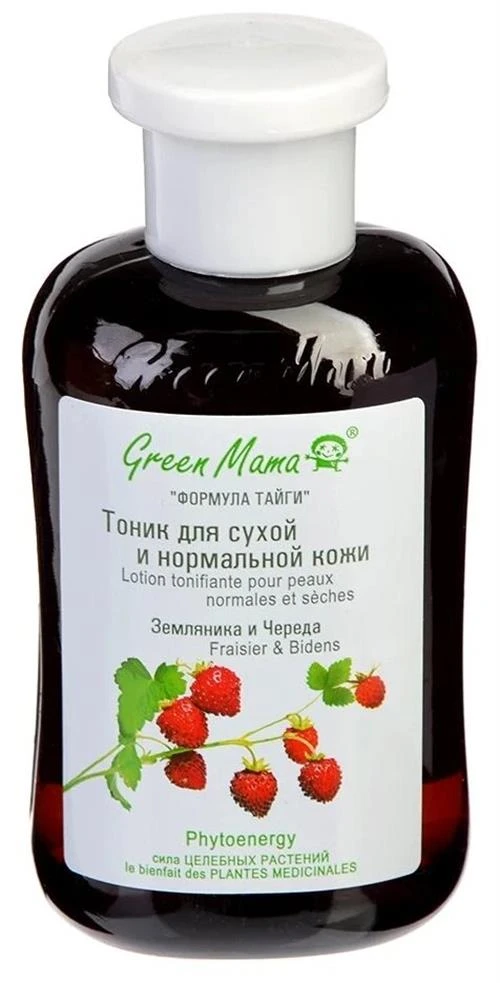 Green Mama Тоник Земляника и череда для сухой и нормальной кожи