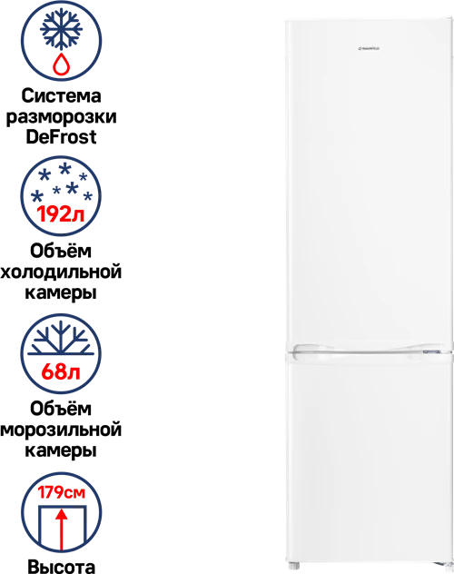 Холодильник MAUNFELD MFF180W