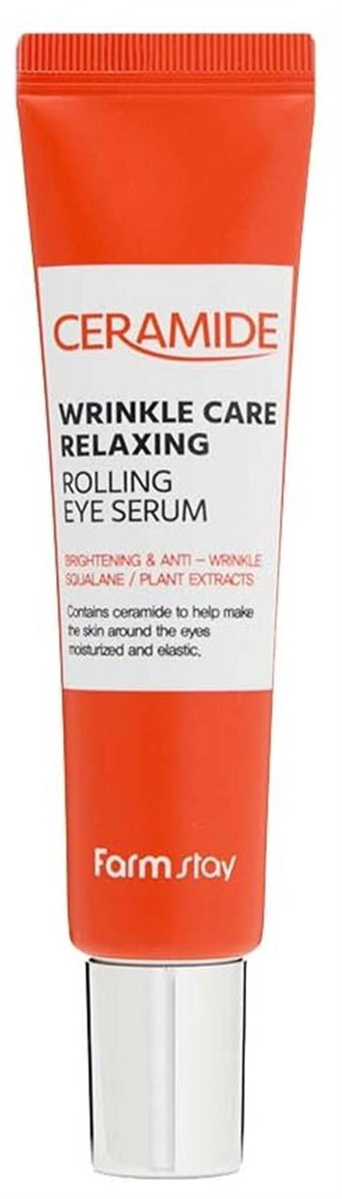 Farmstay Укрепляющая сыворотка с керамидами для кожи вокруг глаз Ceramide Wrinkle Care Relaxing Rolling Eye Serum