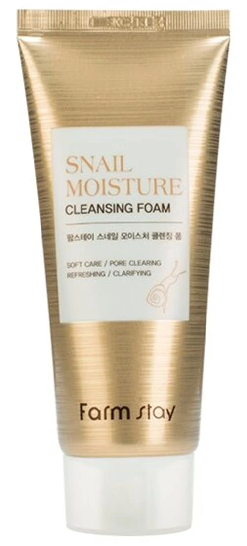 Farmstay пенка для умывания увлажняющая с муцином улитки Snail Moisture Cleansing Foam