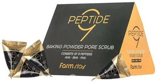 Farmstay скраб для лица 9 Peptide Baking Powder Pore Scrub