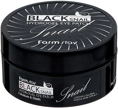 Farmstay Патчи для глаз Black snail hydrogel eye patch