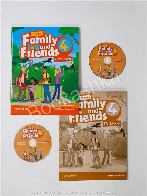 Family and Friends 4 Class Book with Multi ROM + Workbook with CD / Quintana Jenny / Oxford / Изучение английского языка для учеников уровень А1