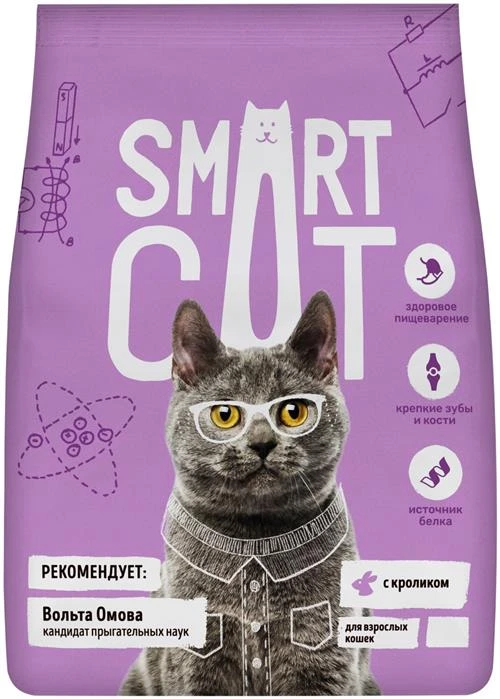 Сухой корм для кошек Smart Cat с кроликом