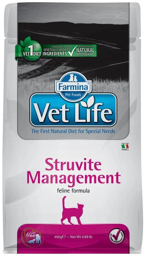 Сухой корм для кошек Farmina Vet Life Struvite Management, для лечения МКБ