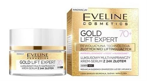 Eveline Cosmetics Gold Lift Expert Ультравосстанавливающий крем-сыворотка для лица 70+