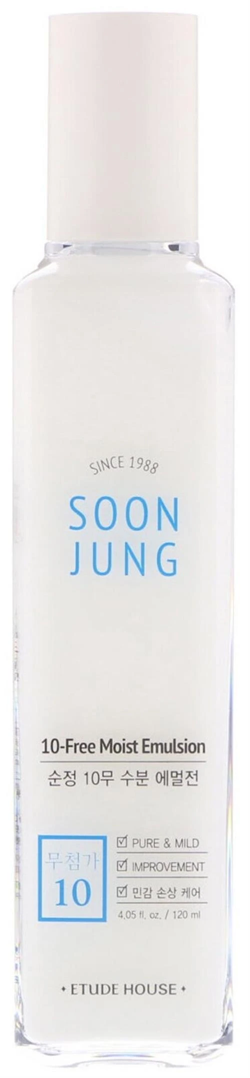 Etude Soon Jung 10-Free Moist Emulsion Гипоаллергенная эмульсия для чувствительной кожи лица