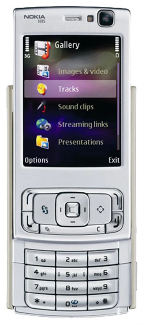 Смартфон Nokia N95, 1 SIM, серебристый