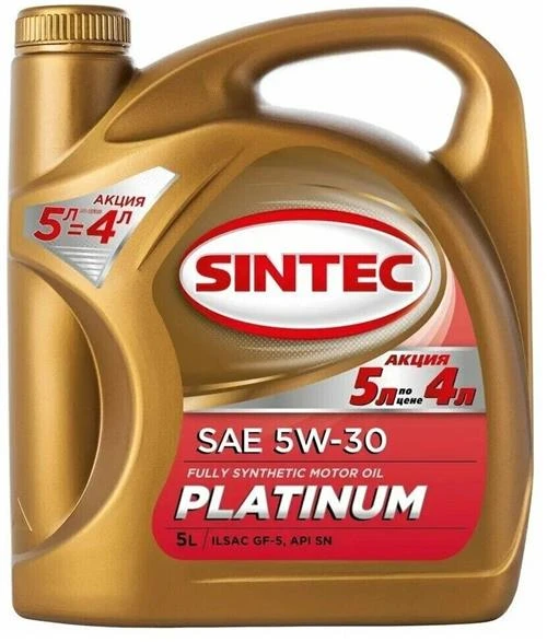 Синтетическое моторное масло SINTEC PLATINUM 5W-30 Sn/Cf