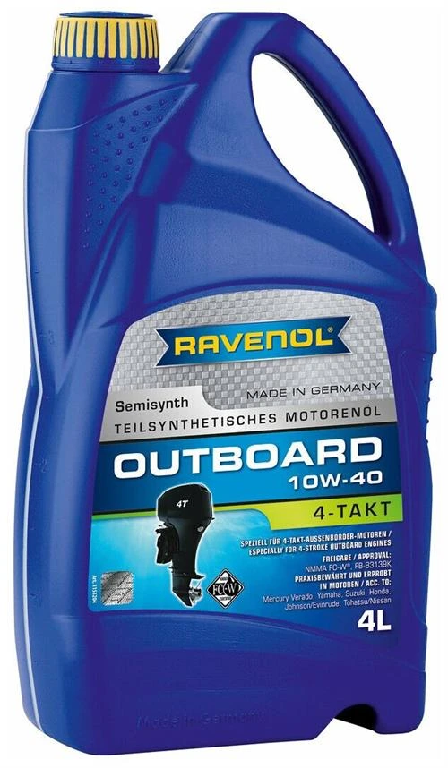 Синтетическое моторное масло RAVENOL Outboardoel 4T SAE 10W-40