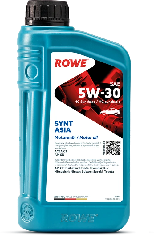 Синтетическое моторное масло ROWE Hightec Synt Asia SAE 5W-30