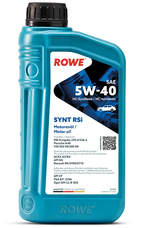 Синтетическое моторное масло ROWE Hightec Synt RSi SAE 5W-40