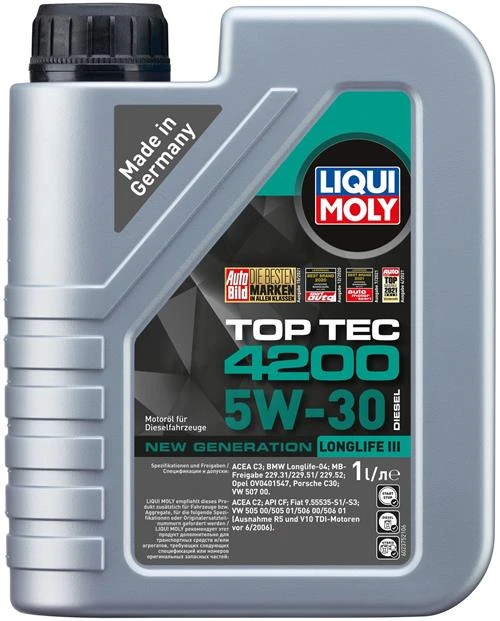 Синтетическое моторное масло LIQUI MOLY Top Tec 4200 Diesel 5W-30