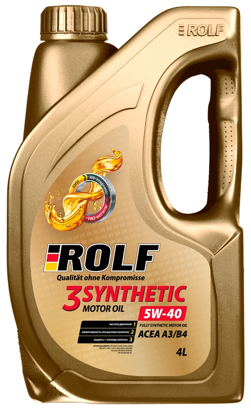 Синтетическое моторное масло ROLF 3-Synthetic 5W-40