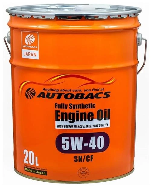 Синтетическое моторное масло Autobacs Fully Synthetic 5W-40 SN/CF