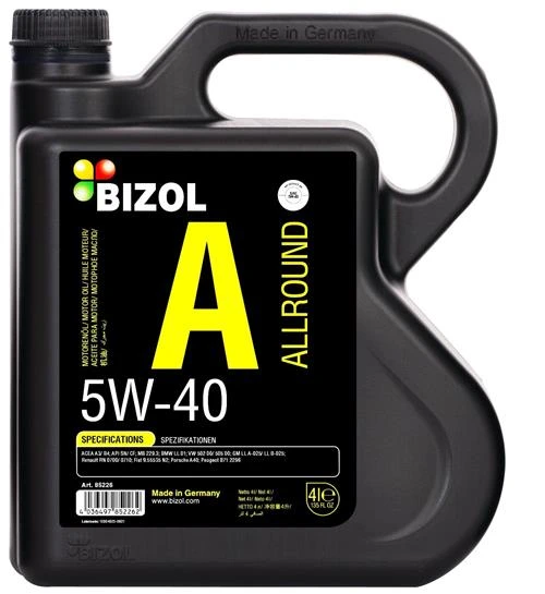 Синтетическое моторное масло BIZOL Allround 5W-40