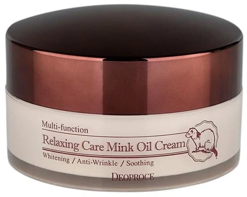 Deoproce Relaxing Care Mink Oil Cream Расслабляющий крем для лица с жиром норки