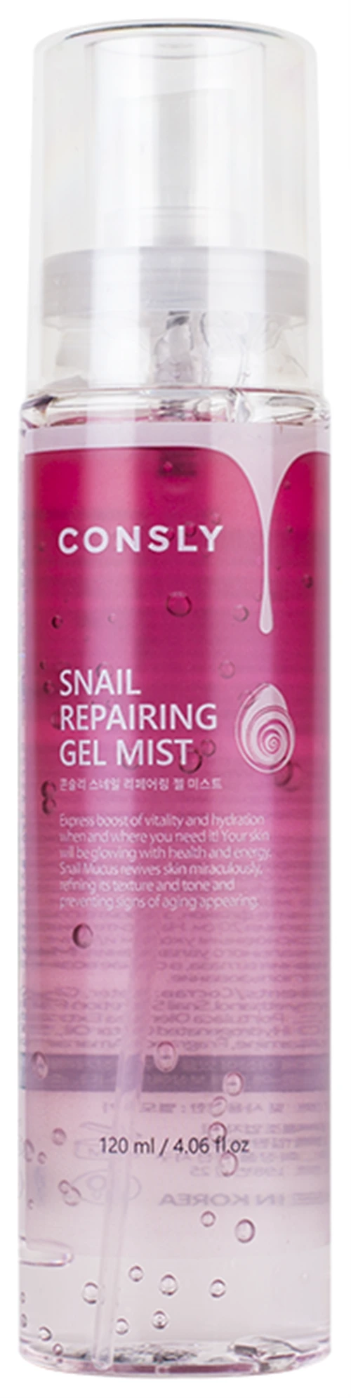 Consly Snail repairing gel mist Восстанавливающий гель-мист для лица с муцином улитки