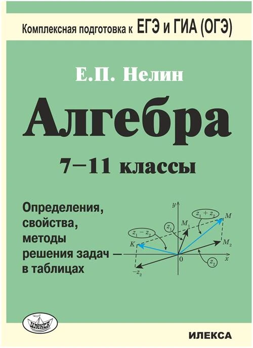 Нелин Е. "Алгебра. 7-11 классы. Определения, свойства, методы решения задач - в таблицах"