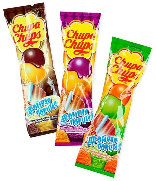 Chupa Chups ассорти Карамель на палочке двойная порция