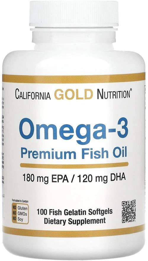 California Gold Nutrition Omega-3 Premium Fish Oil капс.