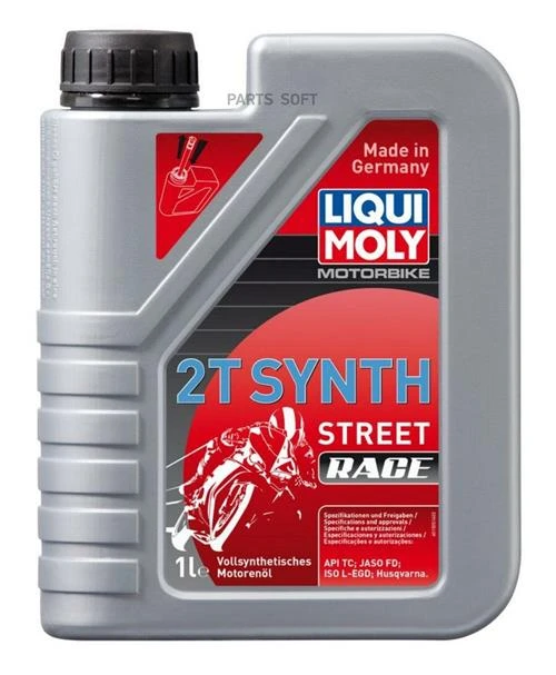 Масло моторное для 2-т. мотоц. Motorbike 2T Synth Street Race TC (1л) LIQUI MOLY / арт. 1505 - (1 шт)