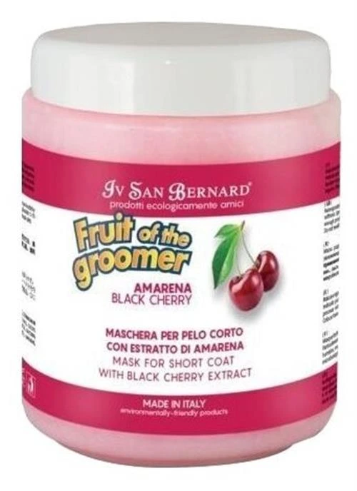 Маска -крем Iv San Bernard Fruit of the Groomer Black Cherry для кошек и собак с короткой шерстью с протеинами шелка