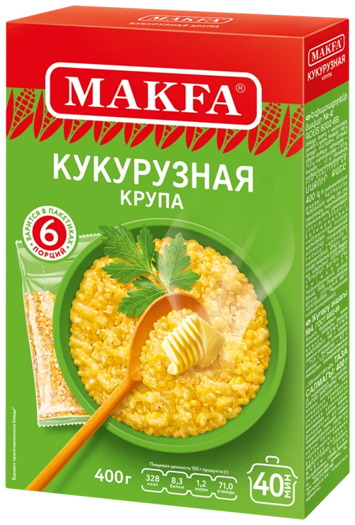 Макфа Крупа кукурузная в пакетах для варки