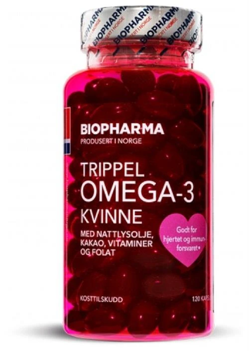 Biopharma Trippel Omega-3 Kvinne капс.