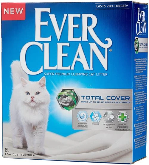 Комкующийся наполнитель Ever Clean Total Cover, 6 л