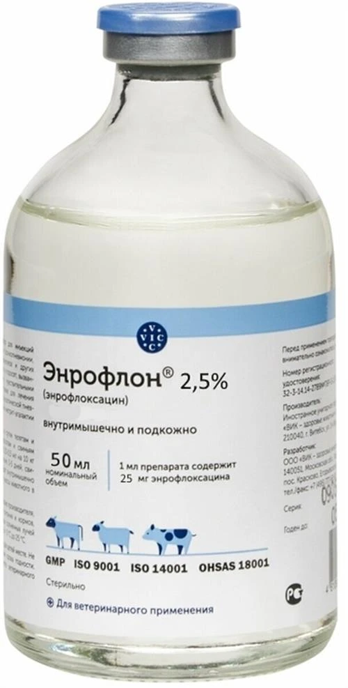 Инъекции Doctor VIC Энрофлон 2,5 %