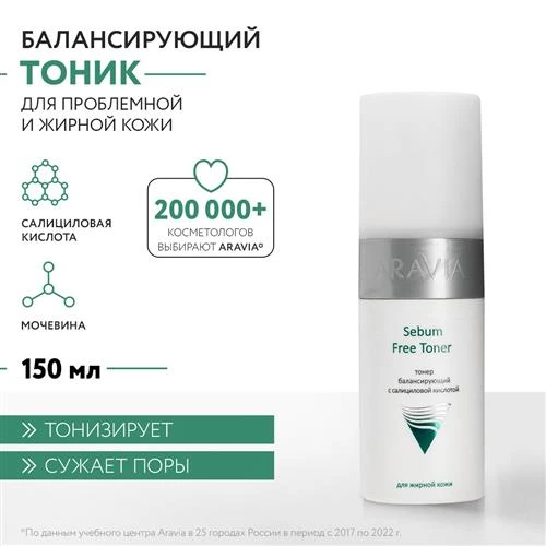 ARAVIA Тонер с салициловой кислотой Sebum Free Toner