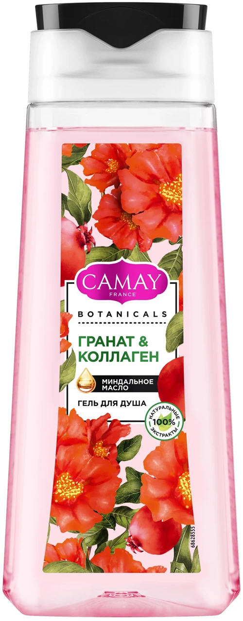 Гель для душа Camay Botanicals Гранат & коллаген