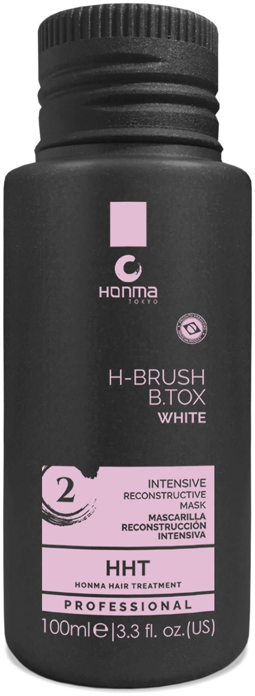 Ботокс для волос маска для волос интенсивная профессиональная 2 ШАГ Honma Tokyo H-Brush B.Tox White Care Intensive Reconstructive Mask 100мл