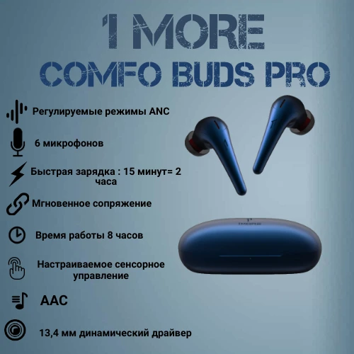 Беспроводные TWS-наушники 1MORE ComfoBuds Pro ES901