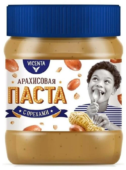 Арахисовая паста с кусочками арахиса VICENTA