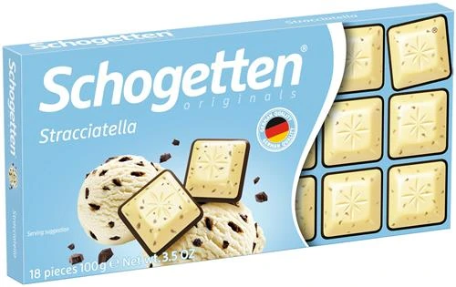 Шоколад Schogetten Stracciatella белый и горький