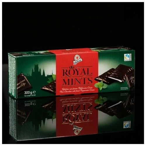 Шоколад Halloren Royal Mints темный порционный, 51% какао